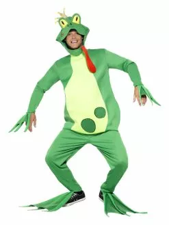 Smiffys Frog Prince Costume, Top With Attached Gloves, Gre