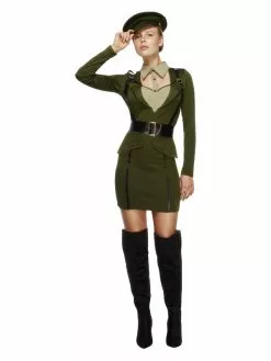 Smiffys Fever Captain Costume, Khaki