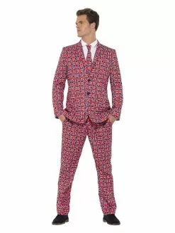 Smiffys Union Jack Suit, Red