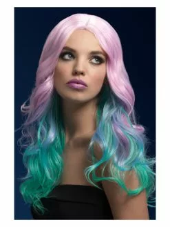 Smiffys Fever Khloe Wig, Rainbow