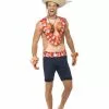 Smiffys Hawaiian Vest, Red -Wigs Shop 43665