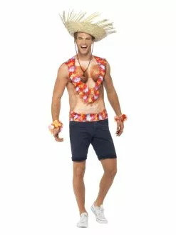 Smiffys Hawaiian Vest, Red