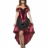Smiffys Venetian Temptress Costume, Red -Wigs Shop 43743