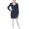 Smiffys Airways Attendant Costume, Blue -Wigs Shop 43878