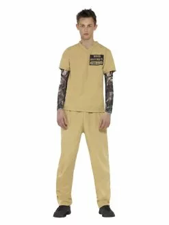 Smiffys Convict Costume, Beige