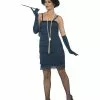 Smiffys Flapper Costume, Green -Wigs Shop 44673
