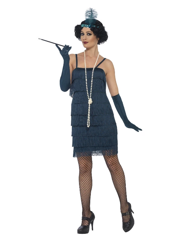 Smiffys Flapper Costume, Green 3 Smiffys Flapper Costume, Green