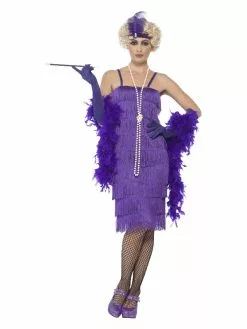 Smiffys Flapper Costume, Purple