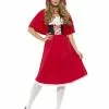 Smiffys Red Riding Hood Costume, Red -Wigs Shop 44686