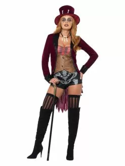 Smiffys Fever Voodoo Costume, Black & Red