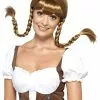 Smiffys Bavarian Babe Wig, Plaited, Brown -Wigs Shop 45228
