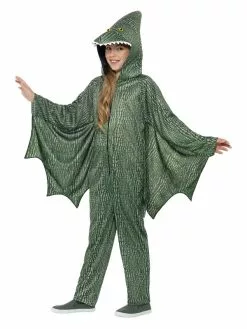Smiffys Pterodactyl Dinosaur Costume, Green