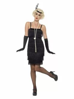Smiffys Flapper Costume, Black