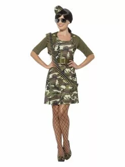 Smiffys Combat Cadet Costume, Green