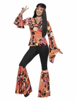 Smiffys Willow The Hippie Costume, Multi-Coloured
