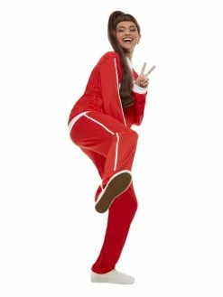 Smiffys Scouser Tracksuit, Red & White