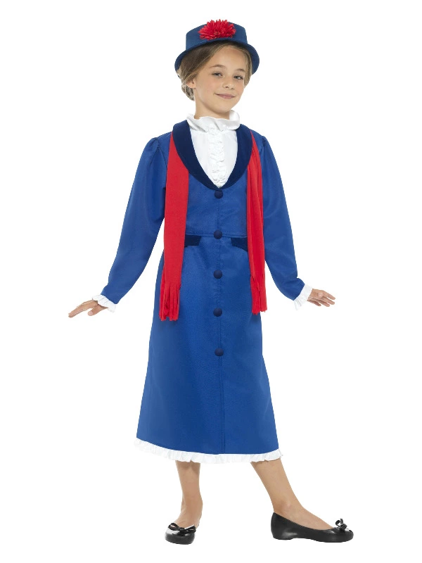 Smiffys Victorian Nanny Costume, Blue 3 Smiffys Victorian Nanny Costume, Blue