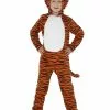 Smiffys Tiger Costume, Orange & Black -Wigs Shop 46754