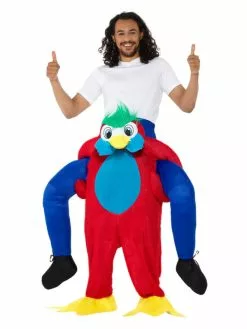 Smiffys Piggyback Parrot Costume, Multi-Coloured