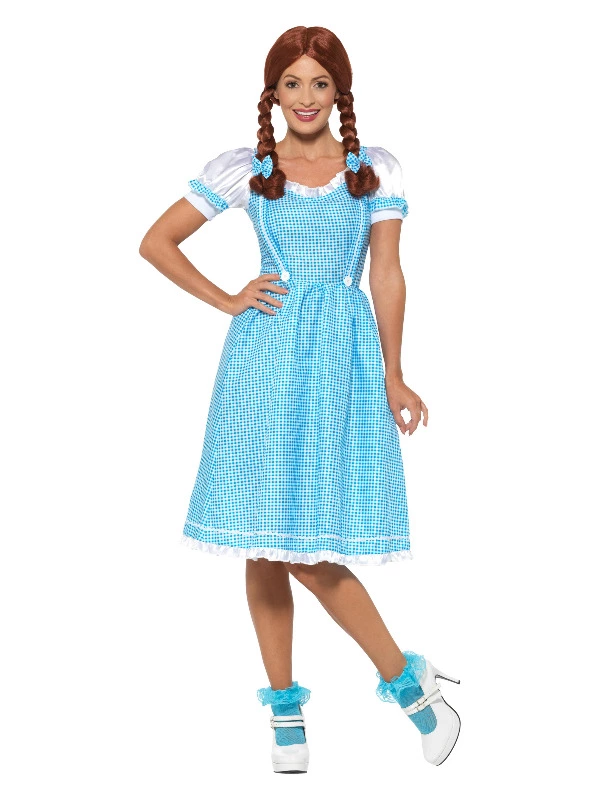 Smiffys Kansas Country Girl Costume, Blue & White 3 Smiffys Kansas Country Girl Costume, Blue & White