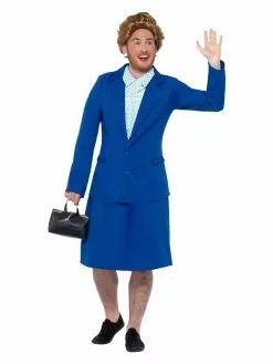 Smiffys Iron Lady Prime Minister Costume, Blue