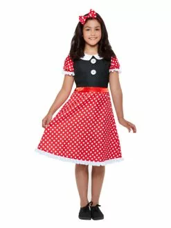 Smiffys Cute Mouse Costume, Red & White