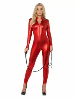 Smiffys Fever Miss Whiplash Costume, Red
