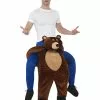 Smiffys Piggyback Bear Costume, Brown