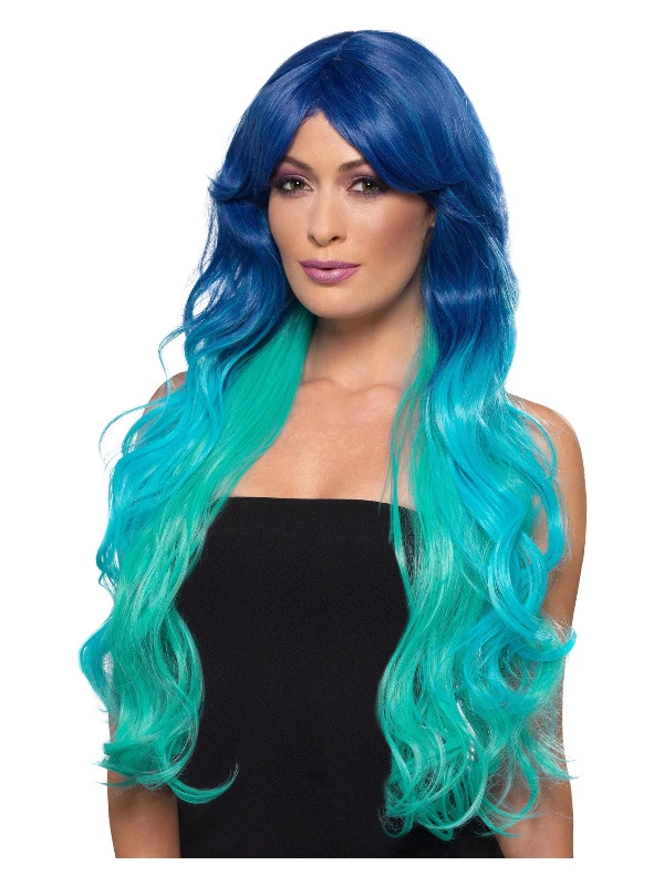 Smiffys Fashion Mermaid Wig, Wavy, Extra Long, Multi-Colou 3 Smiffys Fashion Mermaid Wig, Wavy, Extra Long, Multi-Colou
