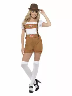Smiffys Sexy Bavarian Beer Girl Costume, Brown