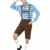 Smiffys Bavarian Beer Man Costume, Blue & Brown -Wigs Shop 49658 1