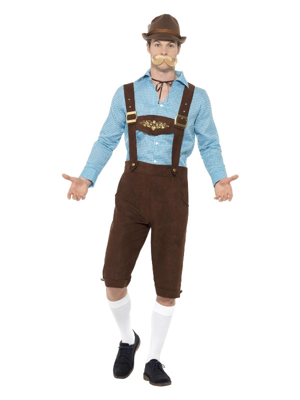 Smiffys Beer Fest Costume, Blue & Brown 3 Smiffys Beer Fest Costume, Blue & Brown