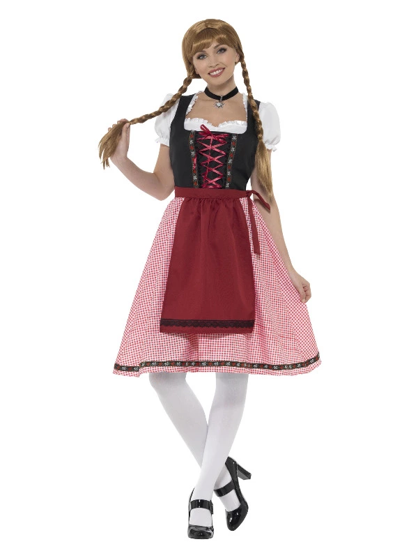 Smiffys Bavarian Tavern Maid Costume, Red & Black 3 Smiffys Bavarian Tavern Maid Costume, Red & Black