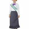 Smiffys Victorian Suffragette Costume, Grey -Wigs Shop 49697 1