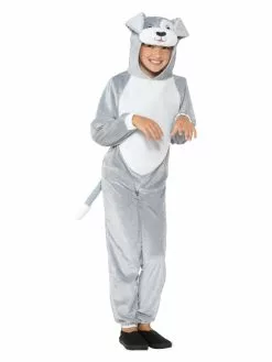 Smiffys Dog Costume, Grey
