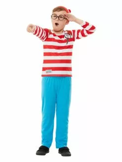 Smiffys Where’s Wally? Deluxe Costume, Red & White