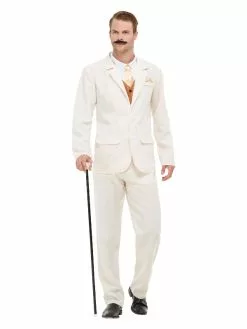 Smiffys Roaring 20s Gent Costume, White