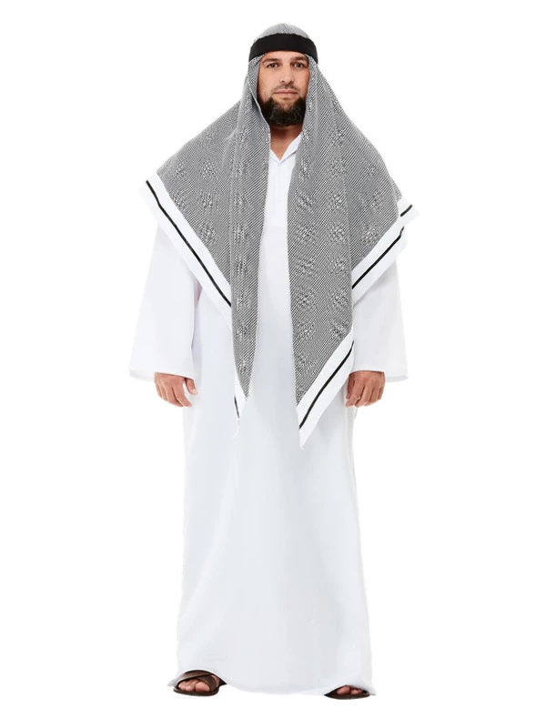 Smiffys Deluxe Fake Sheikh Costume, White 3 Smiffys Deluxe Fake Sheikh Costume, White