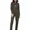 Smiffys Top Gun Ladies Costume, Khaki -Wigs Shop 50935 7