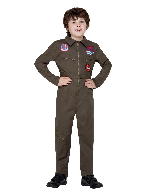 Smiffys Top Gun Costume, Khaki 3 Smiffys Top Gun Costume, Khaki