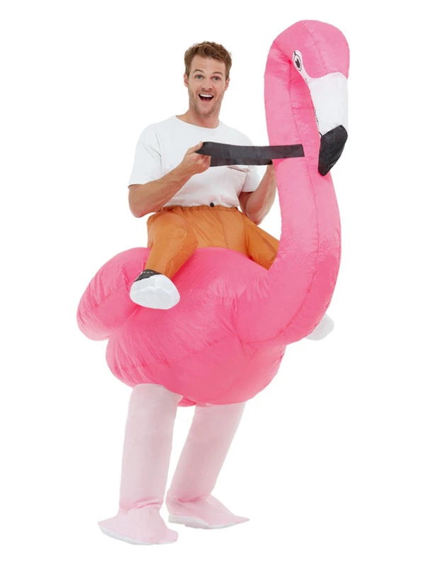 Smiffys Inflatable Ride Em Flamingo Costume, Pink 3 Smiffys Inflatable Ride Em Flamingo Costume, Pink