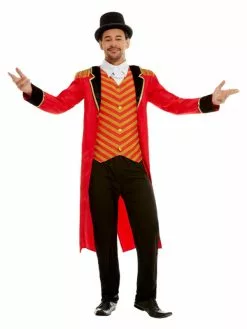 Smiffys Deluxe Ringmaster Costume, Red