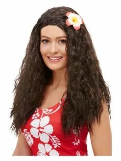 Smiffys Hawaiian Wig, Brown