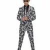 Smiffys Parental Advisory Stand Out Suit, Black & White -Wigs Shop 52261 7
