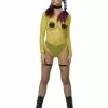 Smiffys Smiley Fishnet Bodysuit, Yellow -Wigs Shop 52335 1