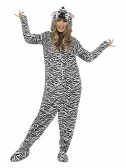 Smiffys Zebra Costume, Black & White