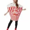 Smiffys Popcorn Costume, Red & White -Wigs Shop 55010