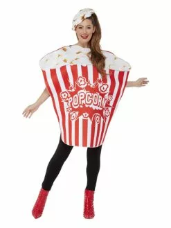 Smiffys Popcorn Costume, Red & White