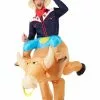 Smiffys Inflatable Bull Rider Costume, Brown -Wigs Shop 55025 3