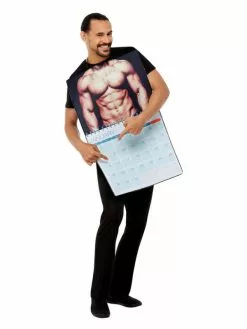 Smiffys Sexy Calendar Costume, Multicoloured
